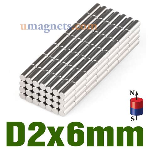 50pcs N42 Neodymium Rod Magnets 2x4mm Tiny Super Strong Small Cylinder