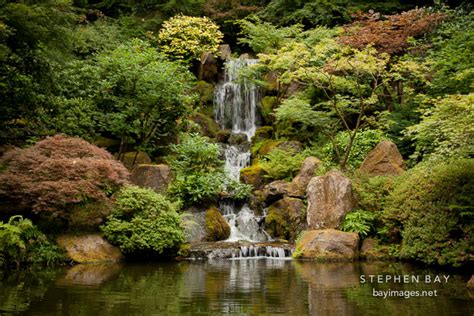 Photo Waterfall At The Portland Japanese Garden
