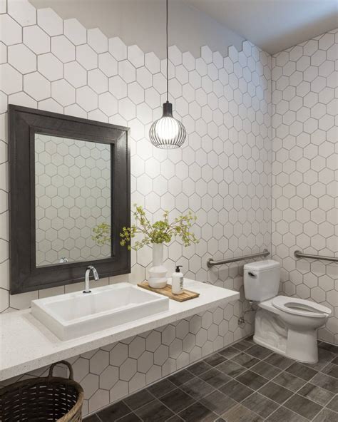 It can imitate other materials such as wood, marble, glass. hexagon tile bathroom - Home Interior Design Ideas