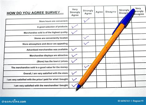 Survey Responses Stock Image Image Of Satisfaction Agree 6696161