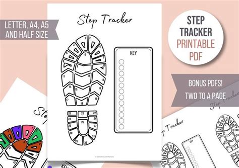 Step Tracker Printable Tracker Habit Tracker Goal Tracker Etsy Uk