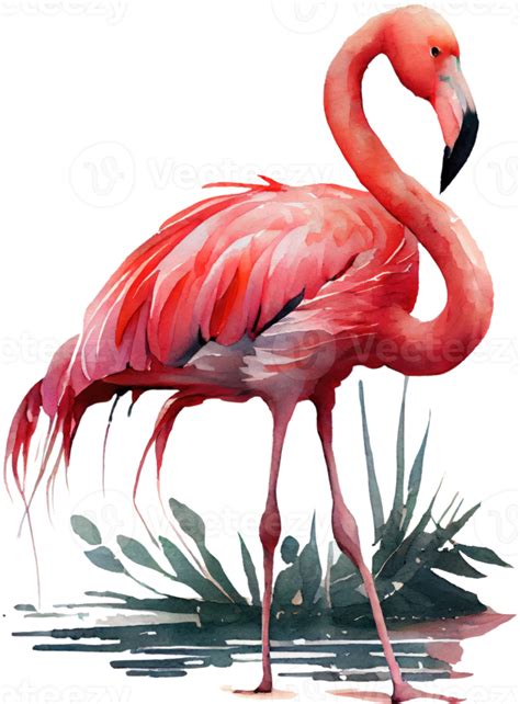 Pink Flamingo Watercolor 19900138 Png