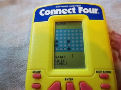 Connect Four Retro Electronic Hand Held Game Milton Bradley From 1995