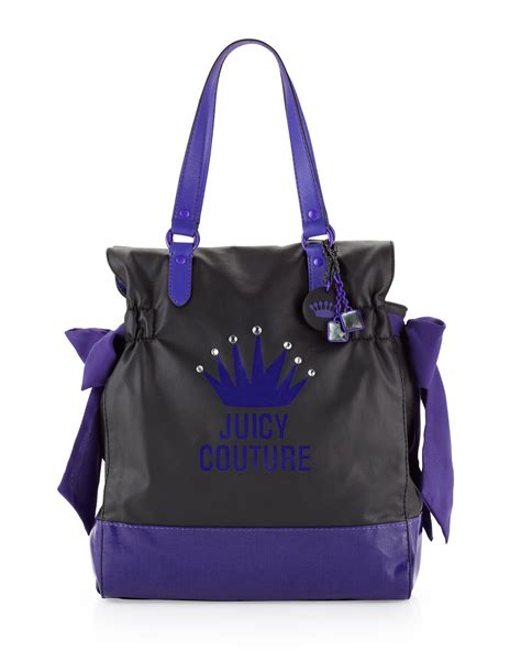 Juicy Couture Canvas Tote Bag In Purple Black Lyst