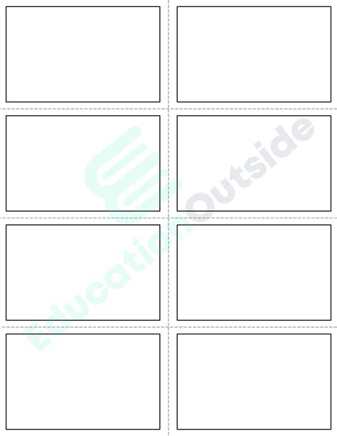 Free Printable Blank Flash Cards No Prep