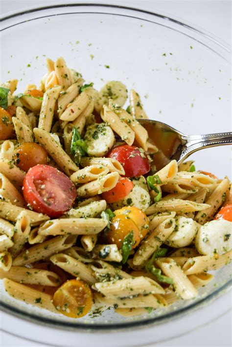 Easy Pesto And Mozzarella Pasta Salad A Simplified Life Recipe