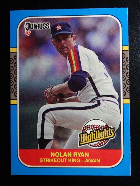 However, any appendix to this title has not been enacted as part of the title. 1987 Donruss Highlights #53 Nolan Ryan Houston Astros Baseball Card #HoustonAstros | Baseball ...