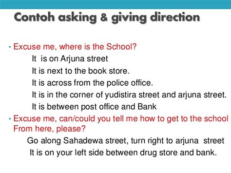 Useful Expressions For Asking And Giving Directions In