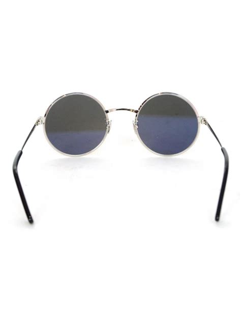 Saint Laurent Ysl Silver Sl 136 Zero Round Unisex Sunglasses W Case Rt 405 For Sale At 1stdibs