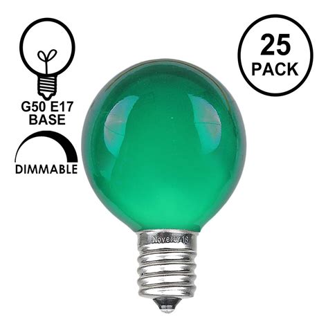25 Pack C9 Green Random Twinkling Replacement Flasher Bulbs