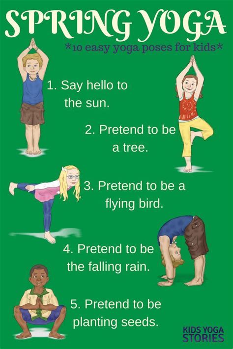 These poses have been detailed in the yoga poses and exercises collection, and you will find links below. Yoga for Spring + Printable Poster - Kids Yoga Stories ...