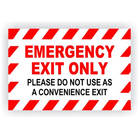 Emergency Exit Only Vinyl Decal Custom Signs