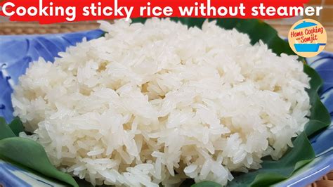 How To Cook Stickyglutinous Rice Without Steamer Youtube