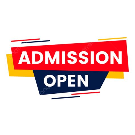 Red Yellow Colorful Admission Open Banner Transparent Admission Open