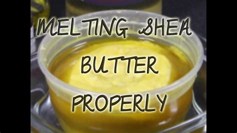 The melting point of a substance is the temperature at which it melts when you heat it. Melt/ Melting SHEA BUTTER the RIGHT Way Video - YouTube