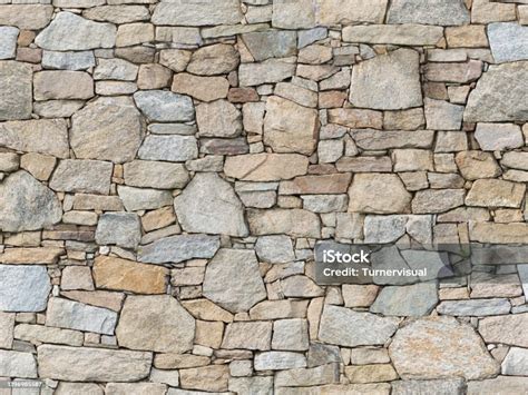 Alpine Stone Veneer Cladding Rock Wall Seamless Texture Stock Photo