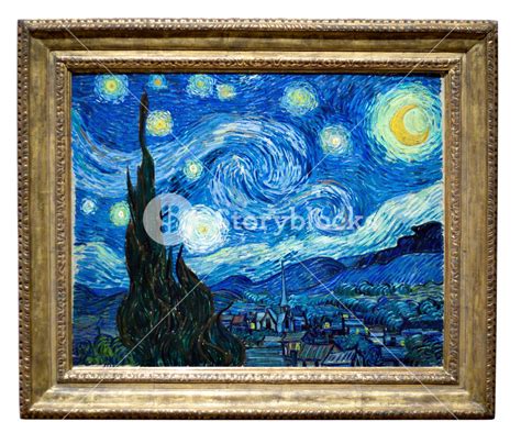 Photo Of The Famous Original Starry Night Painting By Artist Vincent