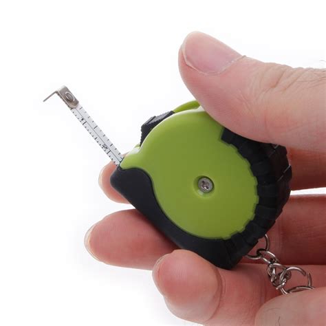 Mini Tape Measures With Key Chain Plastic Portable 1m Retractable Ruler