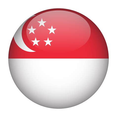 Singapore Flag Round Png Button Flag Singapore Icon Png Clipart