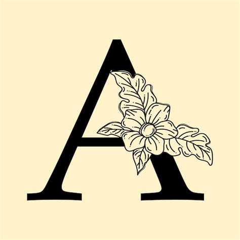 Premium Vector Elegant Letter A With Wreath Floral Logo Decorative