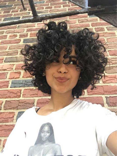 Pretty curly black bob with side bangs. Effective Styles for Short Curly Hair | Short Hairstyles ...