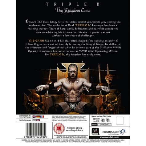 Buy Triple H Thy Kingdom Come On Dvd Or Blu Ray Wwe Home Video