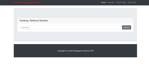 Courier Management System Using PHP And MySQL Courier Management Project