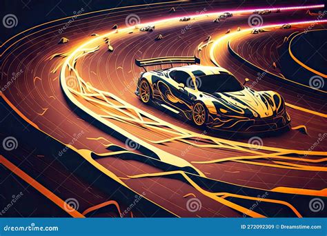 Sports Car Racing Track For High Speed Competitions Motorsport