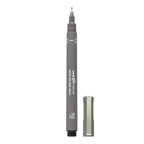 Uni Pin Fine Line Pen Dark Grey Markers N Pens