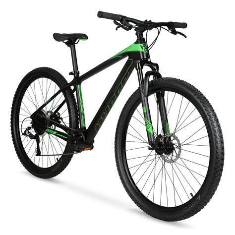 Hyper Bicycles 29in Mens Carbon Fiber Mountain Bike Blackgreen