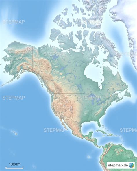 Stepmap N Amerika Landkarte Für Nordamerika