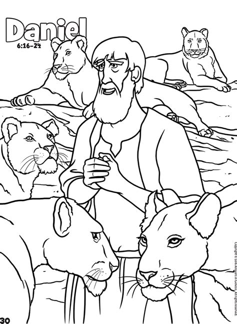 Daniel And The Lions Den Coloring Pages