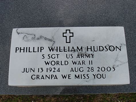 Phillip W Hudson 1924 2003 Find A Grave Memorial