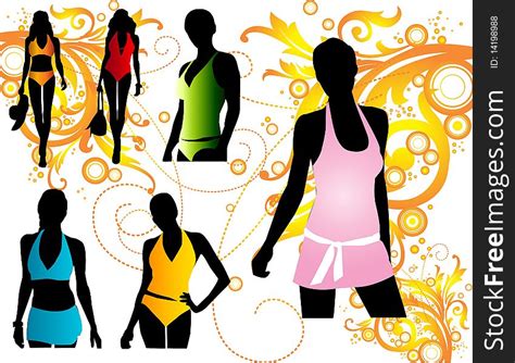 Silhouettes Women Swimwear Free Stock Images Photos Stockfreeimages Com