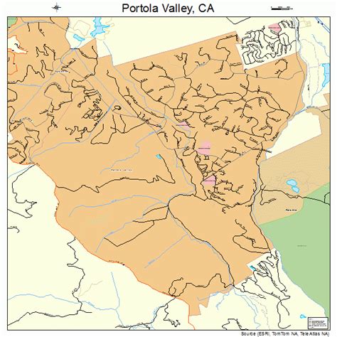 Portola Valley California Street Map 0658380