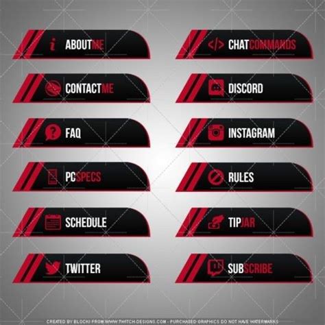 100 Free Twitch Panel Template Updated Twitch Overlay Template