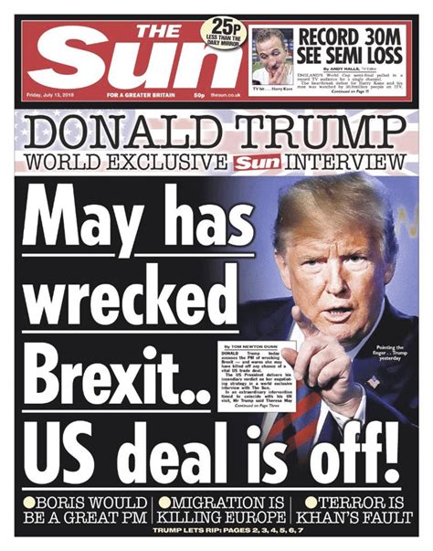 The Sun Front Page Rukpolitics