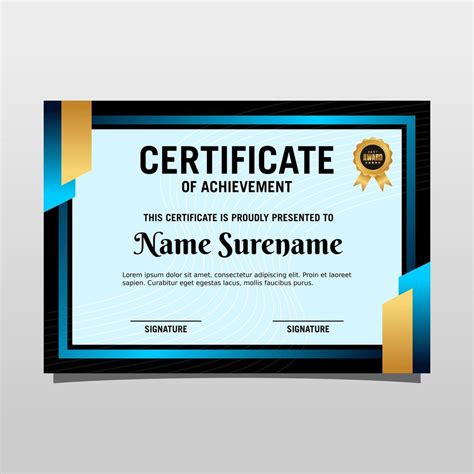 Creative Certificate Of Appreciation Award Template With Luxury And