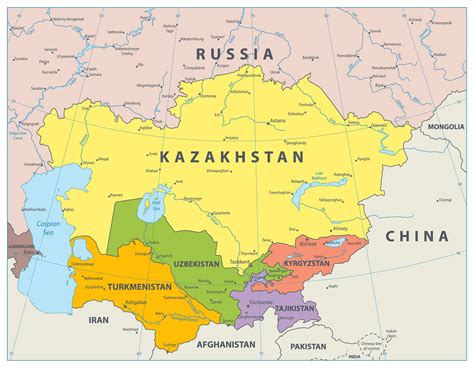 Political Map Of Kazakhstan Kazakhstan Provinces Map Images And
