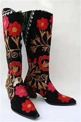 Turkish Embroidered Boots Photos