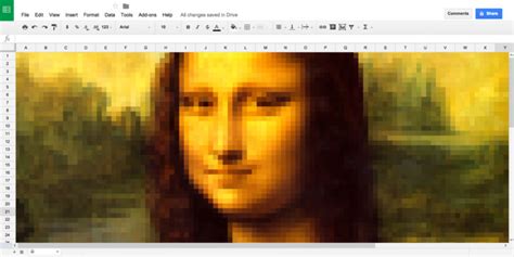 create pixel art   image  google sheets