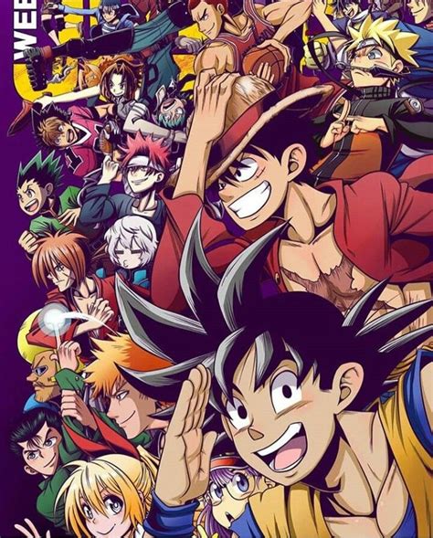 Shonen Jump Animes Imma Name The Characters I Know Goku Dbz Luffy