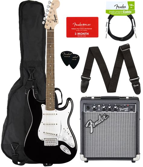 Fender Squier Strat Pack Black Ebay