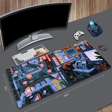 Grande Gaming Mouse Pad Laptop Pixel Jap O Street Desk Mats Computador Gamer Pads Teclado
