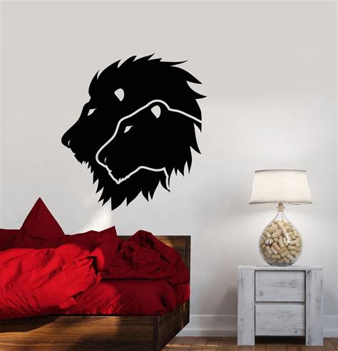 Vinyl Wall Decal Lion And Lioness African Animals Big Cats Stickers
