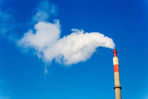Industry Chimney With Exhaust Gases Stock Photo Image Of Smoke