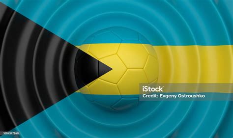 Bahamas Soccer Ball On A Wavy Background Stock Photo Download Image