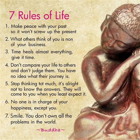 7 Rules Of Life Buddha 💗 Citaten Motivatie Inspirerende Citaten