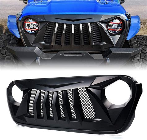 Oem Matte Black Front Mesh Grille For 2018 2021 Jeep Wrangler Jl 20