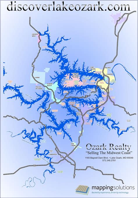 Printable Lake Of The Ozarks Map Lake Of The Ozarks Boat Ramps